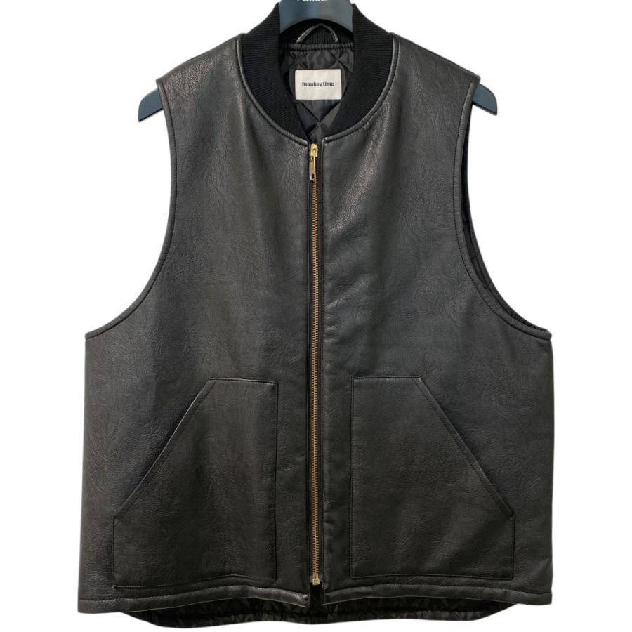 monkey time 黒 レザー ベスト MONKEY TIME（モンキータイム）の「＜Clothsurgeon × monkey time