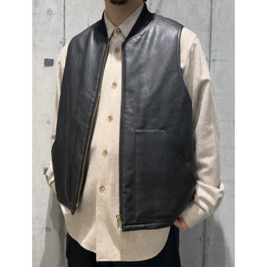 monkey time ブラックレザーベスト MONKEY TIME（モンキータイム）の「＜Clothsurgeon × monkey time