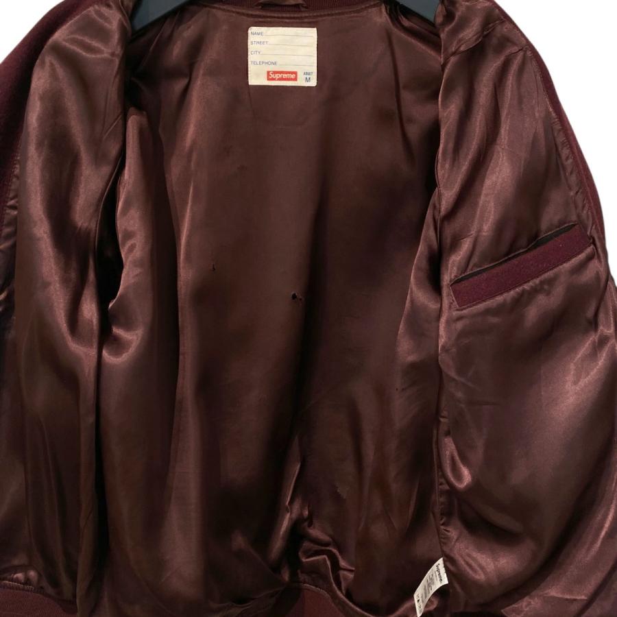 入手困難 Lサイズ 正規品 Supreme 15AW Wool Varsity Crew Jacket バーシティークルージャケット レザー スタジャン Supreme - Wool Varsity Jacket - UG.SHAFT