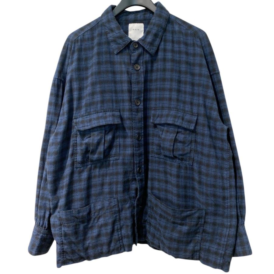 カジャ KAJA 25SS CHECK FLANNEL SHIRT JACKET チェックフランネル