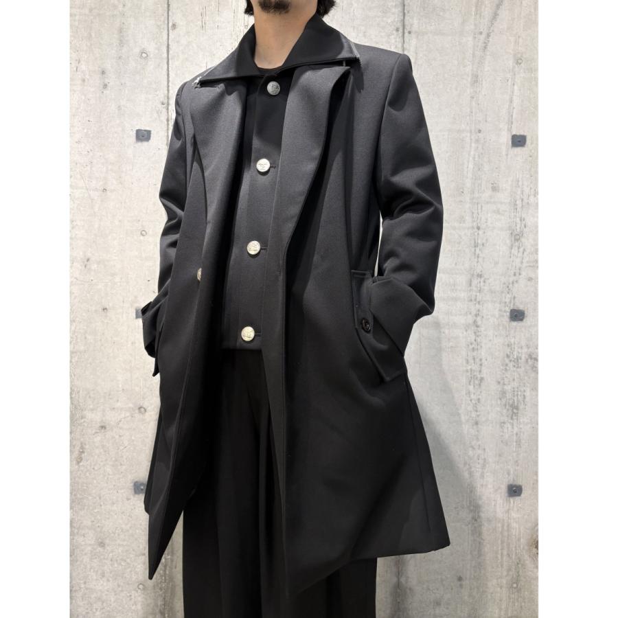 ヌルス NULLUS 24SS TWILL DECONSTRUCTED COATレイヤードロングコート
