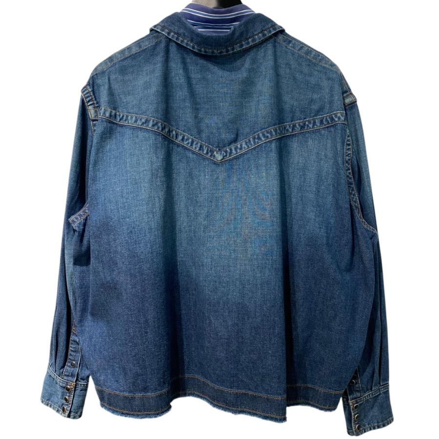 sacai デニム襟付きダブルブレストジャケット sacai デニム襟付き