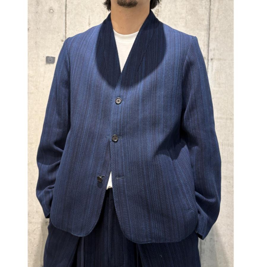 QUON（クオン） KUON 25AW Aizome Sashiko Kimono Collar Blazer藍染め