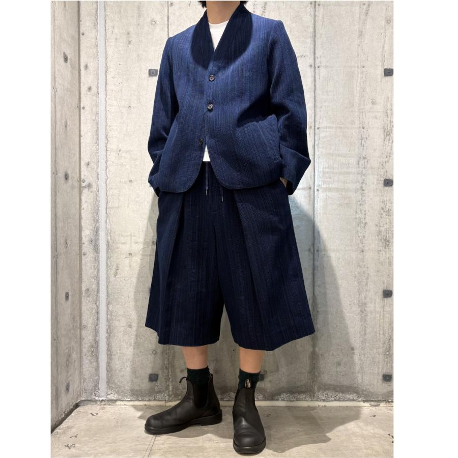 QUON（クオン） KUON 25AW Aizome Sashiko Kimono Collar Blazer藍染め