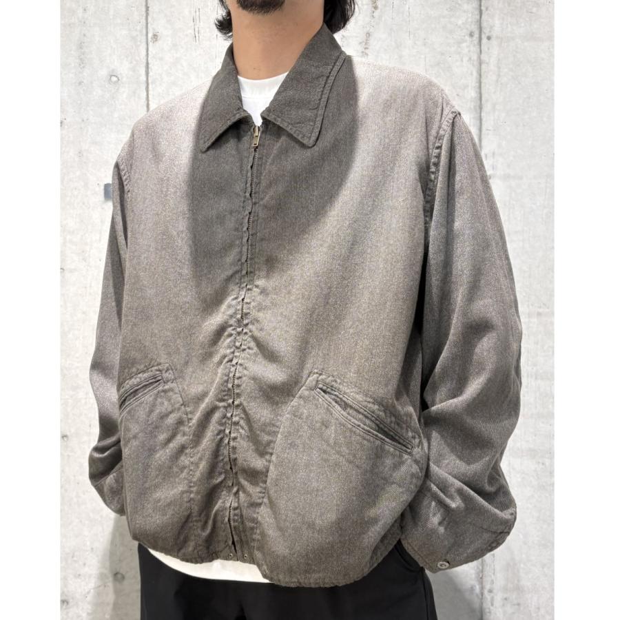 アプレッセ A．PRESSE 25AW Vintage Chambray Sports Jacketヴィンテージ加工シャンブレーZIPスポーツジャケッの画像