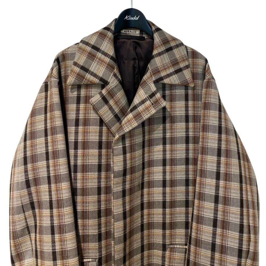 美品AURALEE チェックコート　サイズ4 AURALEE（オーラリー） AURALEE 19AW DOUBLE FACE CHECK SOUTIEN