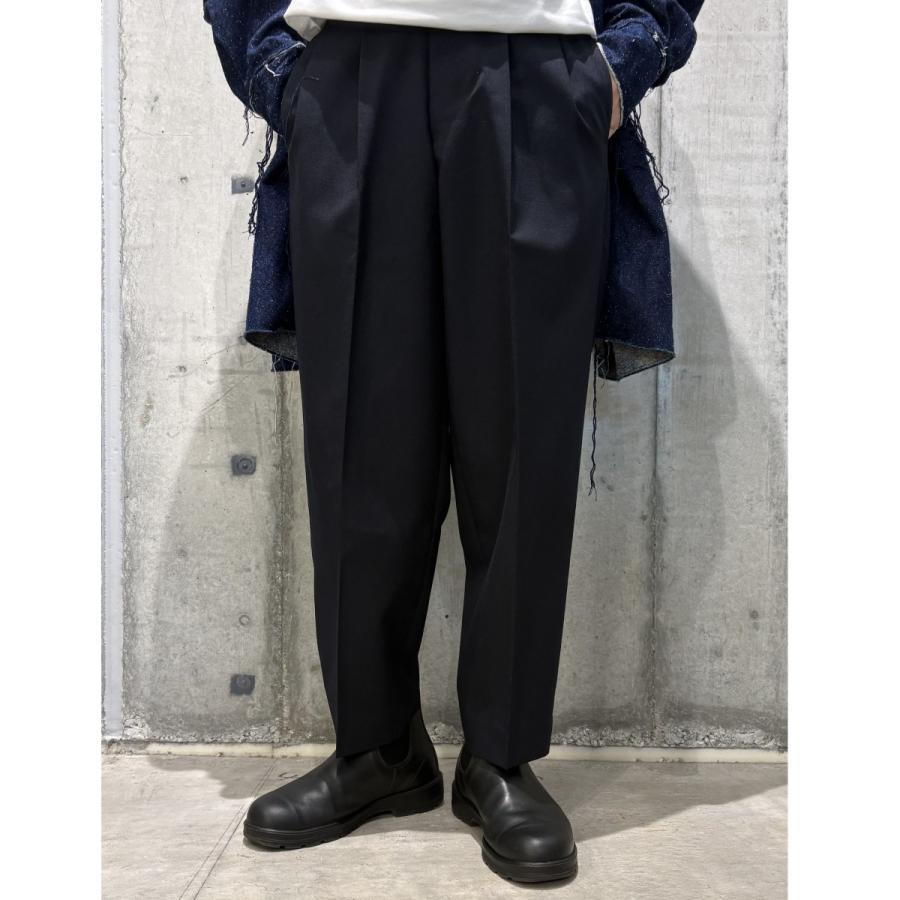 HEUGN e WOOL TROUSER 005 サイズ2 ユーゲン HEUGN TROUSER 005／GEORGEウールソリッド2Pテーパードパンツ