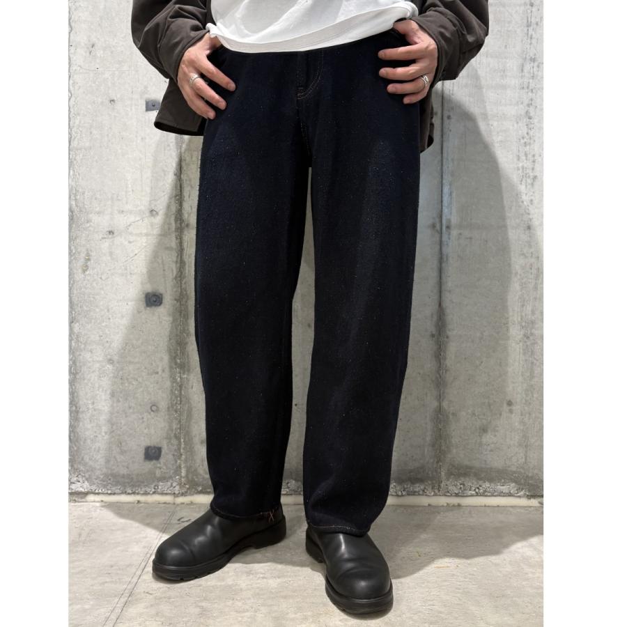 Cornier シルクネップデニム 濃紺 M コルニエ Cornier 23SS SILK NEP DENIM PANTSシルクネップデニムパンツ