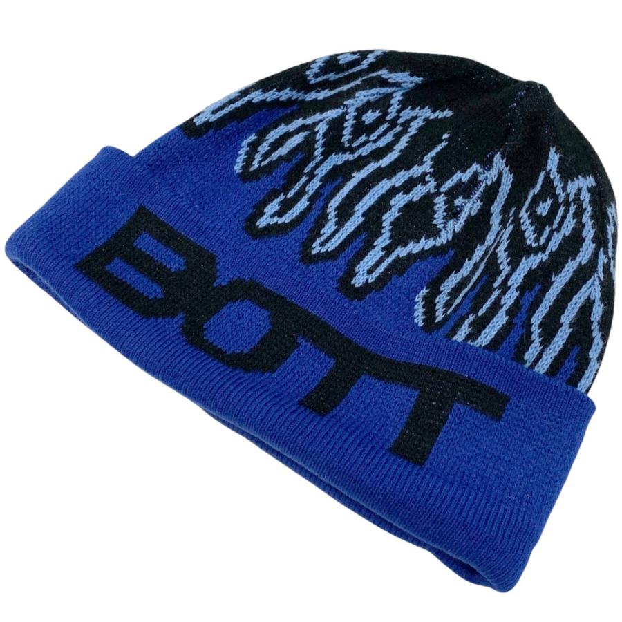 ボット BoTT 25AW FLAME BEANIE／BLUEアクリルビーニーニットキャップ