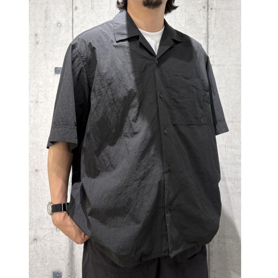トップス KAJA OPEN COLLAR S/S WA-RK SHIRT OVY カジャ KAJA 26SS OPEN COLLAR S／S WA-RK SHIRT和紙ライクサニー