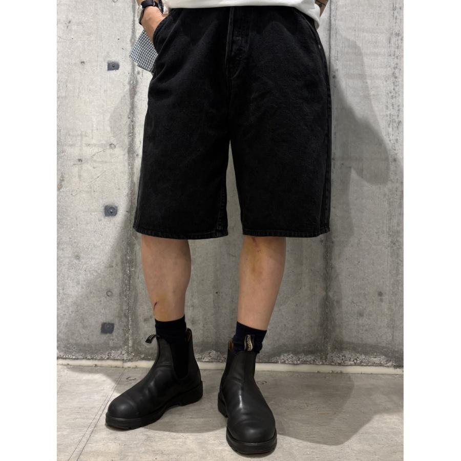 オヴィー OVY Black Wash Baggy Shorts ウォッシュ加工デニムハーフ
