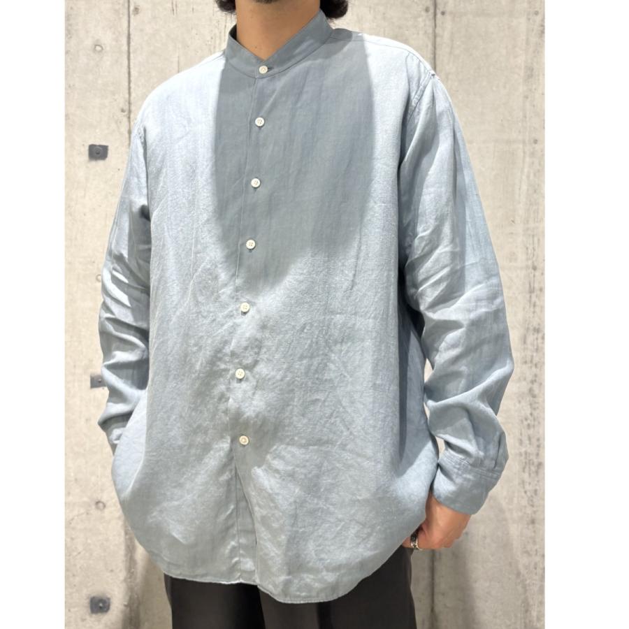 AURALEE（オーラリー） AURALEE Linen Gabardine Band Collar Shirt