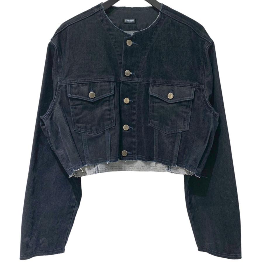 ザイルマ THEILMA ノーカラーカットオフショートデニムジャケットShort 