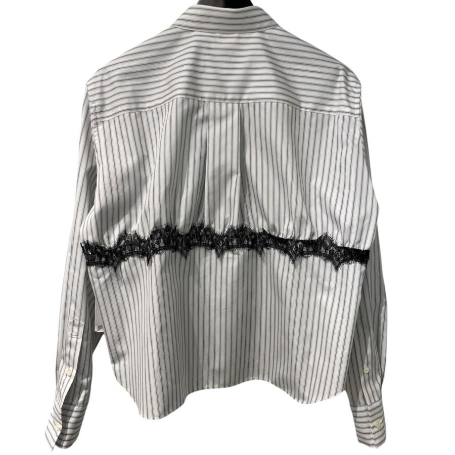 sacai 26SS ストライプトップス サイズ2 sacai（サカイ） sacai 26SS Poplin Shirtレースストライプポプリン
