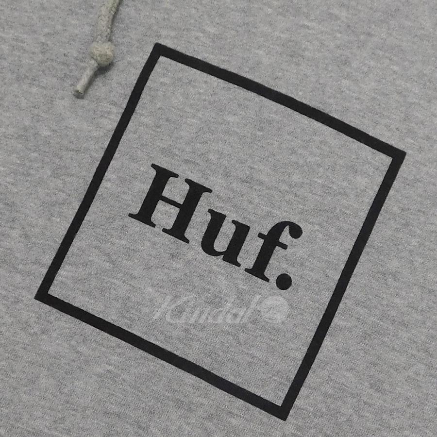 【11月29日値下】HUF 2019AW BOX LOGO P／O HOODIE プルオーバーパーカー グレー サイズ：S (池袋店)｜kindal｜03