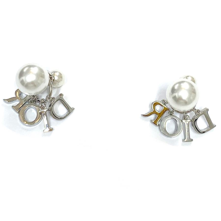 Dior パールクリスタルピアス DIOR TRIBALES メタル・レジンパールクリスタルピアス シルバー