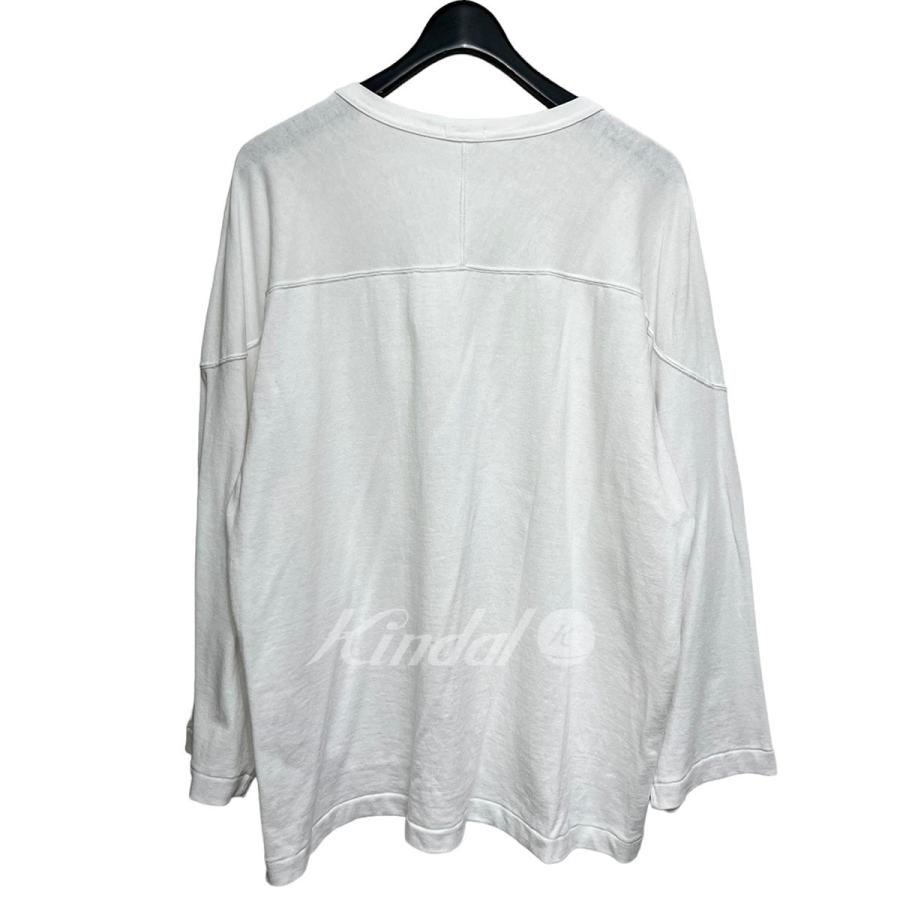 コモリ COMOLI 2023SS フットボールTシャツ ホワイト サイズ：2 