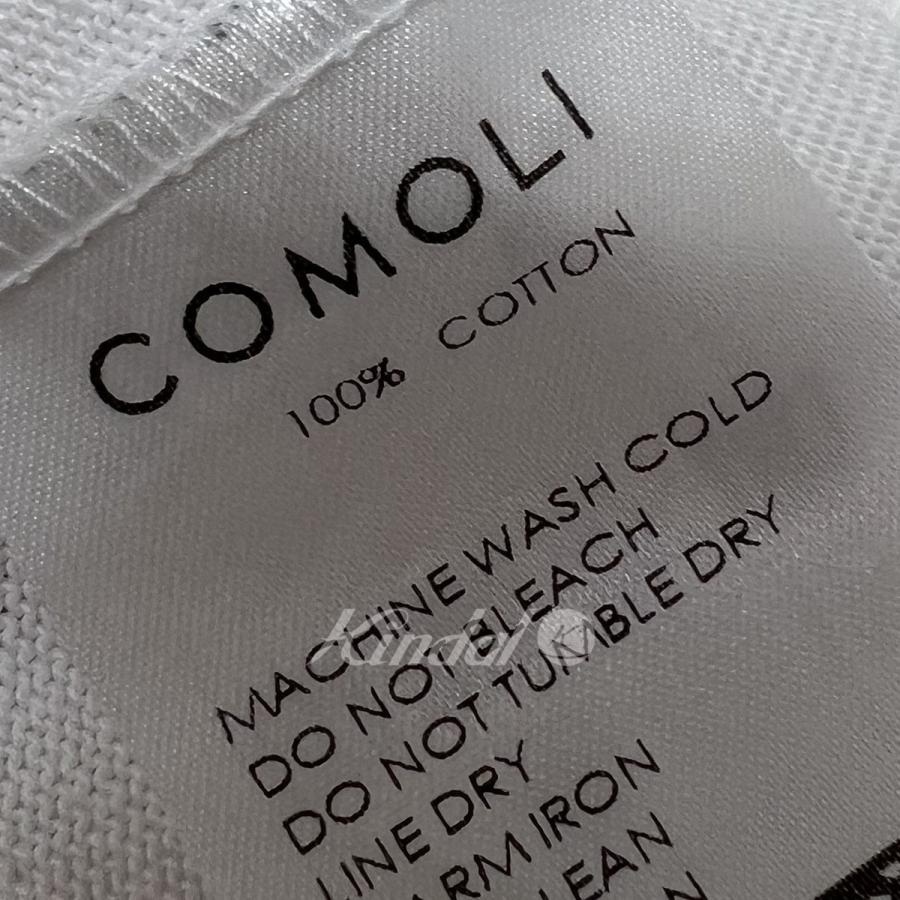 コモリ COMOLI 2023SS フットボールTシャツ ホワイト サイズ：2 