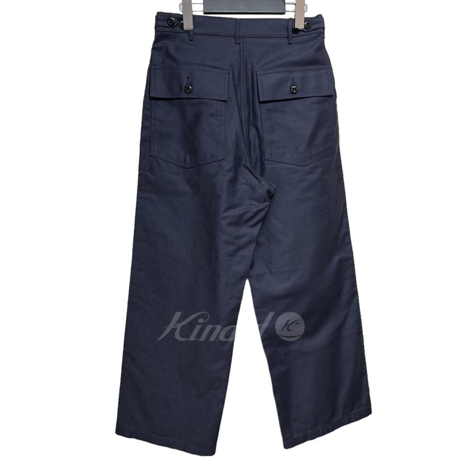 HYKE BACK SATIN BAKER PANTS ネイビー サイズ：4(XL) (池袋店 