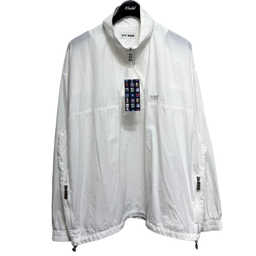 ティー TTT MSW 2023AW NYLON PULL OVER ZIP UP SHIRT ホワイト サイズ 