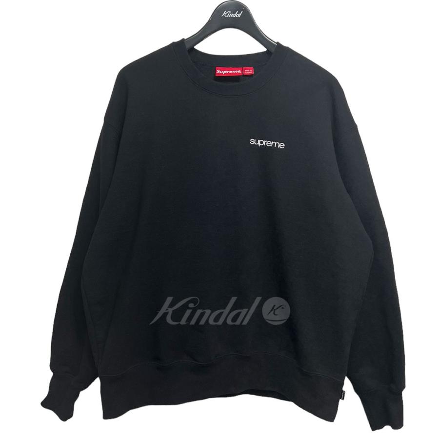 シュプリーム SUPREME NYC Crewneck バックロゴプリントクルーネックスウェットシャツ ブラック サイズ：M｜kindal｜02