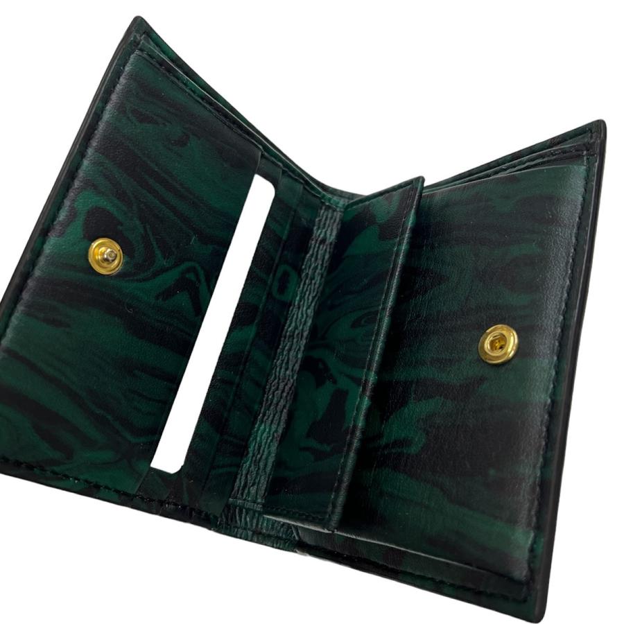 MARNIブラックレザー二つ折りVENICEウォレット