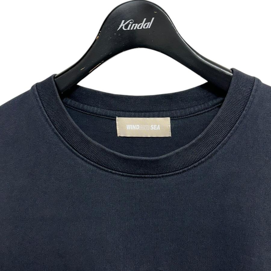 WIND AND SEA ウィンダンシー PIGMENT TEE ロゴ刺繍ウォッシュ加工T 