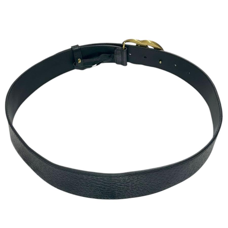 GUCCI グッチ ダブルG ワイドベルト 406831 ブラック×ゴールド サイズ