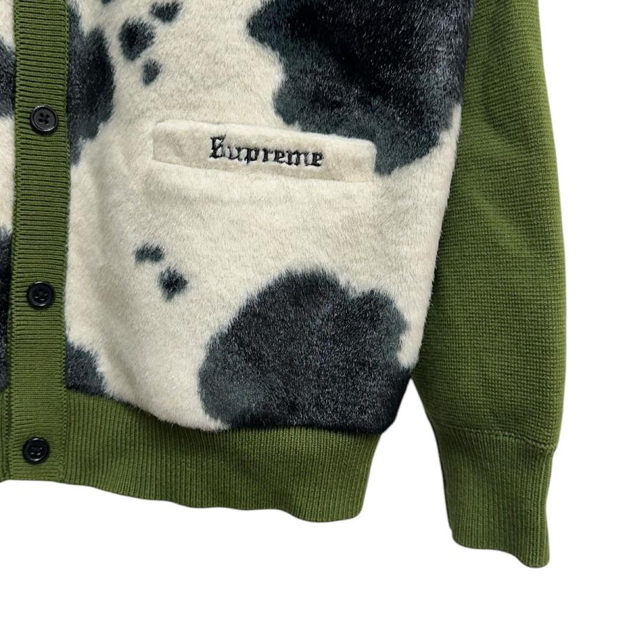 supreme cow print cardigan moss 緑 美品 Supreme（シュプリーム） Supreme 21AW Cow Print Cardigan カウ