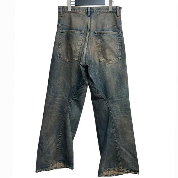 パンツ NVRFRGT 3D twisted wide leg jeans size2 ネバーフォーゲット NVRFRGT 3D Twisted Wide Leg Jeans デニム