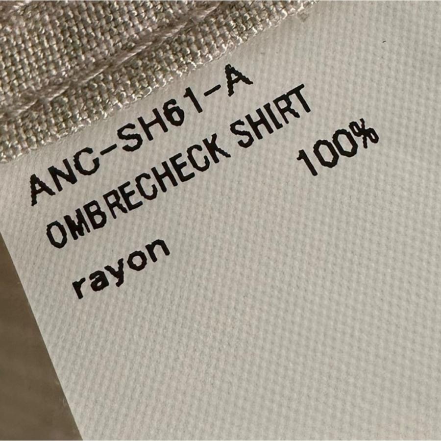 ancellm 25ss ombrecheck shirt サイズ2 25ss ancellm OMBRECHECK SHIRT / BROWN 2 - メルカリ