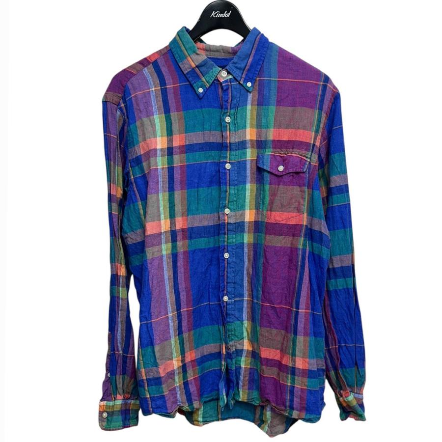 ラルフローレン LOWELL チェックリネンシャツ XL POLO RALPH LAUREN ポロラルフローレン チェックリネンシャツ
