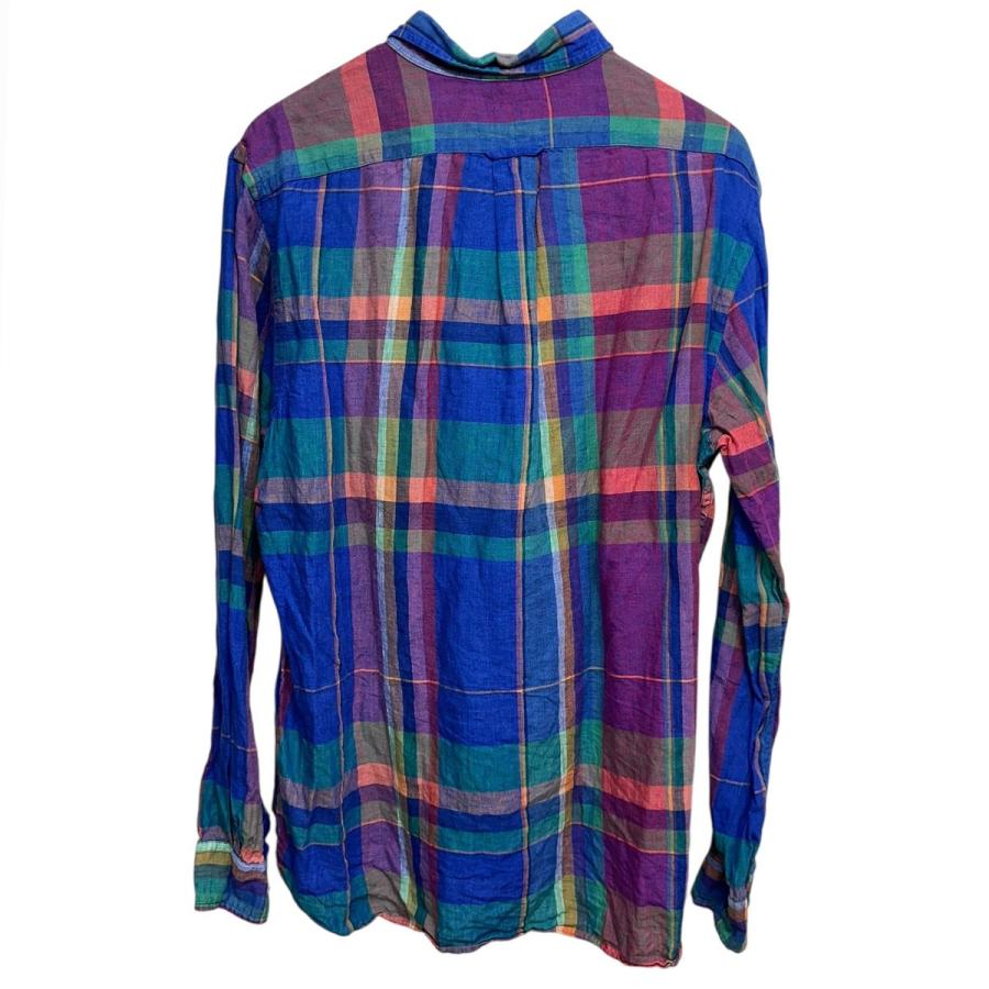 ラルフローレン LOWELL チェックリネンシャツ XL POLO RALPH LAUREN ポロラルフローレン チェックリネンシャツ マルチ