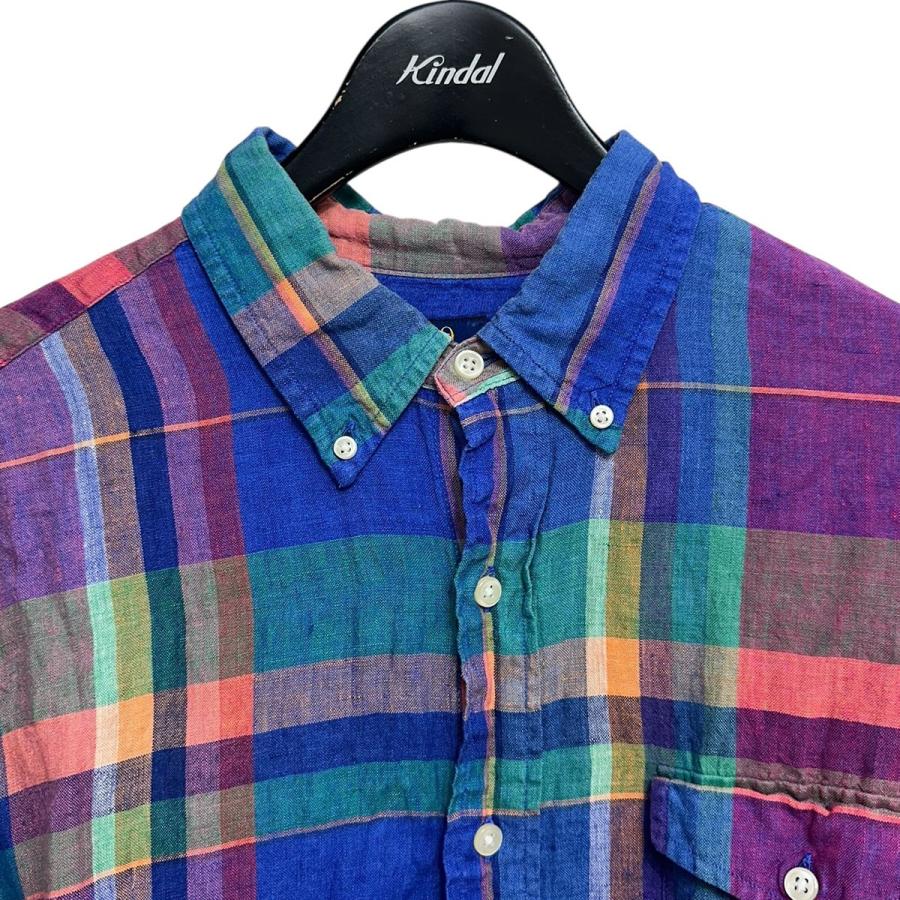 POLO RALPH LAUREN(ポロラルフローレン)：リネンシャツチェック 楽天市場】ポロ ラルフローレン リネン ボタンダウン 長袖シャツ