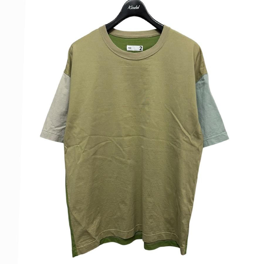 ts（ティーエスエス） ts(s) カラーパネルTシャツ グリーン系 サイズ 