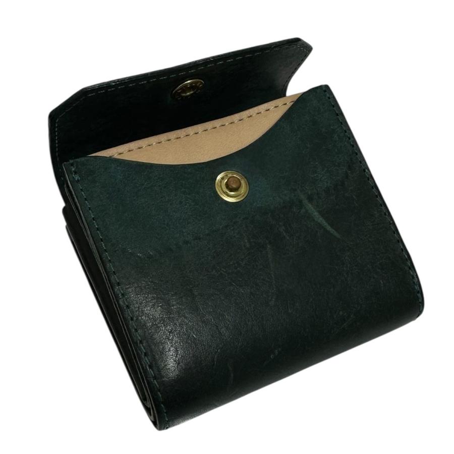 ビアベリー ハッチバック 三つ折財布 グリーン BEERBELLY ビアベリー