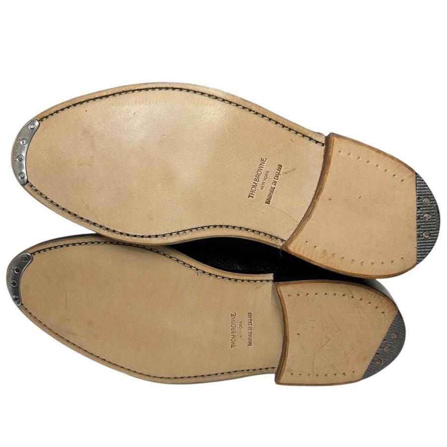 THOM BROWNE（トム ブラウン） レザーウィングチップブーツ ブラック