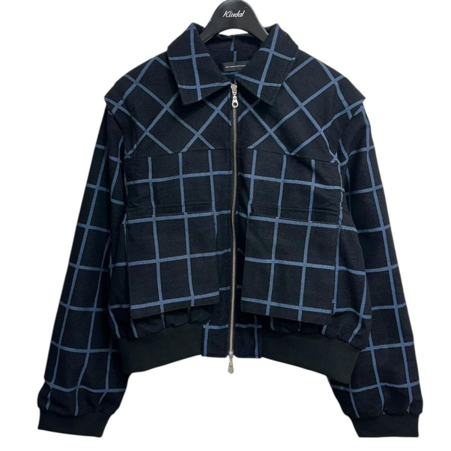 ジャケット・アウター NOT CONVENTIONAL blue plaid 2way blouson NOT CONVENTIONAL（ノットコンベンショナル） NOT CONVENTIONAL Blue
