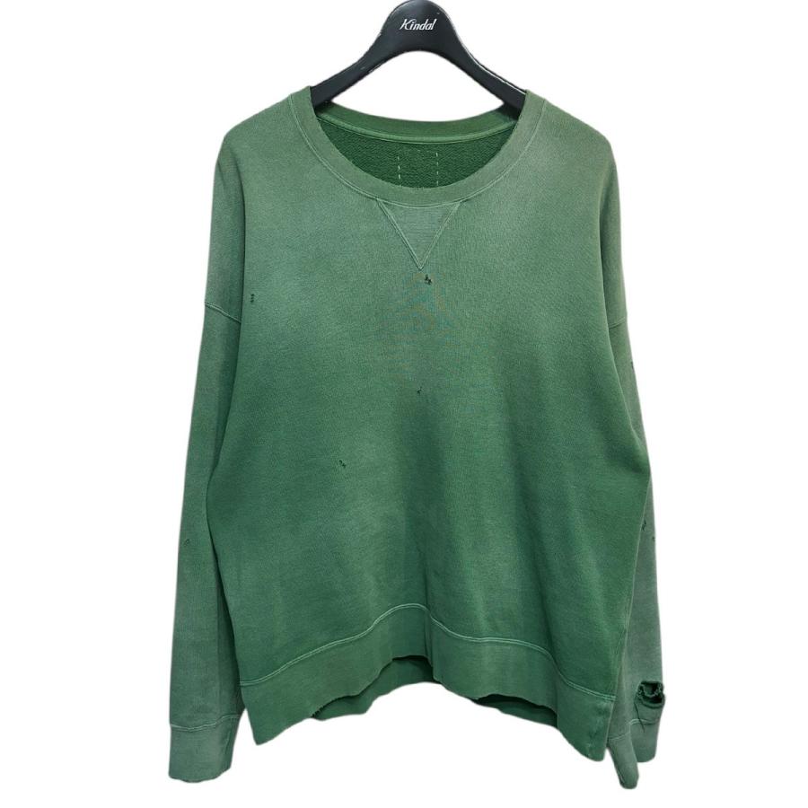 【visvim】JUMBO SB SWEAT L/S CRASH グリーン 3 visvim（ヴィズヴィム） ビズビム VISVIM JUMBO SB SWEAT L／S CRASH