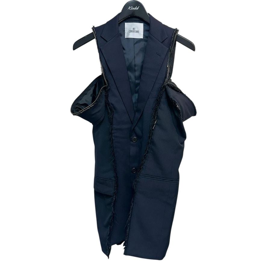 【超希少】ノットコンベンショナル　Rebuild Jacket リメイク NOT CONVENTIONAL（ノットコンベンショナル） リメイクベスト ネイビー