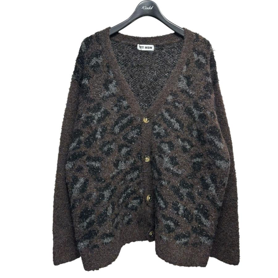 ティーモダンストリートウエア TTT MSW leopard knit cardigan