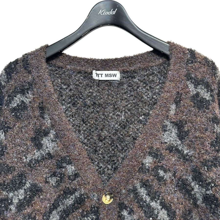ティーモダンストリートウエア TTT MSW leopard knit cardigan