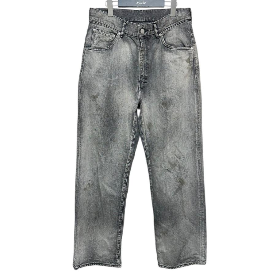 アンセルム ANCELLM AGING BLACK DENIM STRAIGHT 5P PANTS エイジング