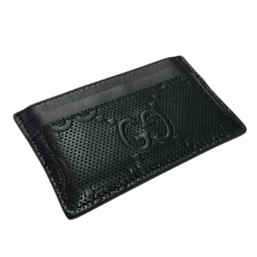 GUCCI ケース　GG柄　ブラック GUCCI ブラックレザー カードケース 【公式通販】