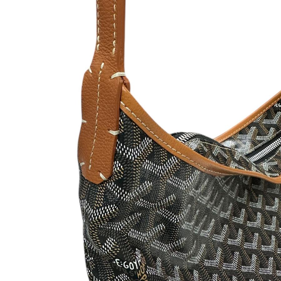 新品　購入証明書原本 付き　ゴヤール ボエム ホーボーバッグ　ブラック＆タン GOYARD - 新品 購入証明書原本 付き ゴヤール ボエム ホーボーバッグ