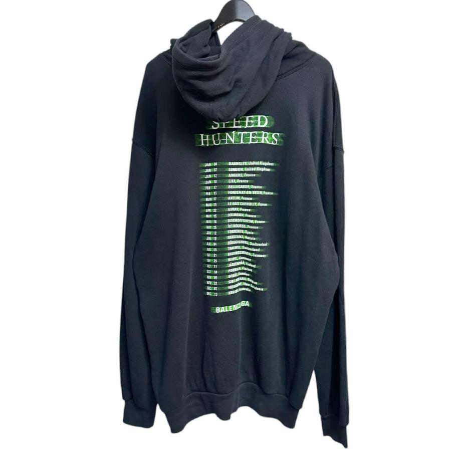 バレンシアガ BALENCIAGA SPEED HUNTERS ZIP UP HOODIE ジップアッププリントフーディー 559100 ブラック サ_1