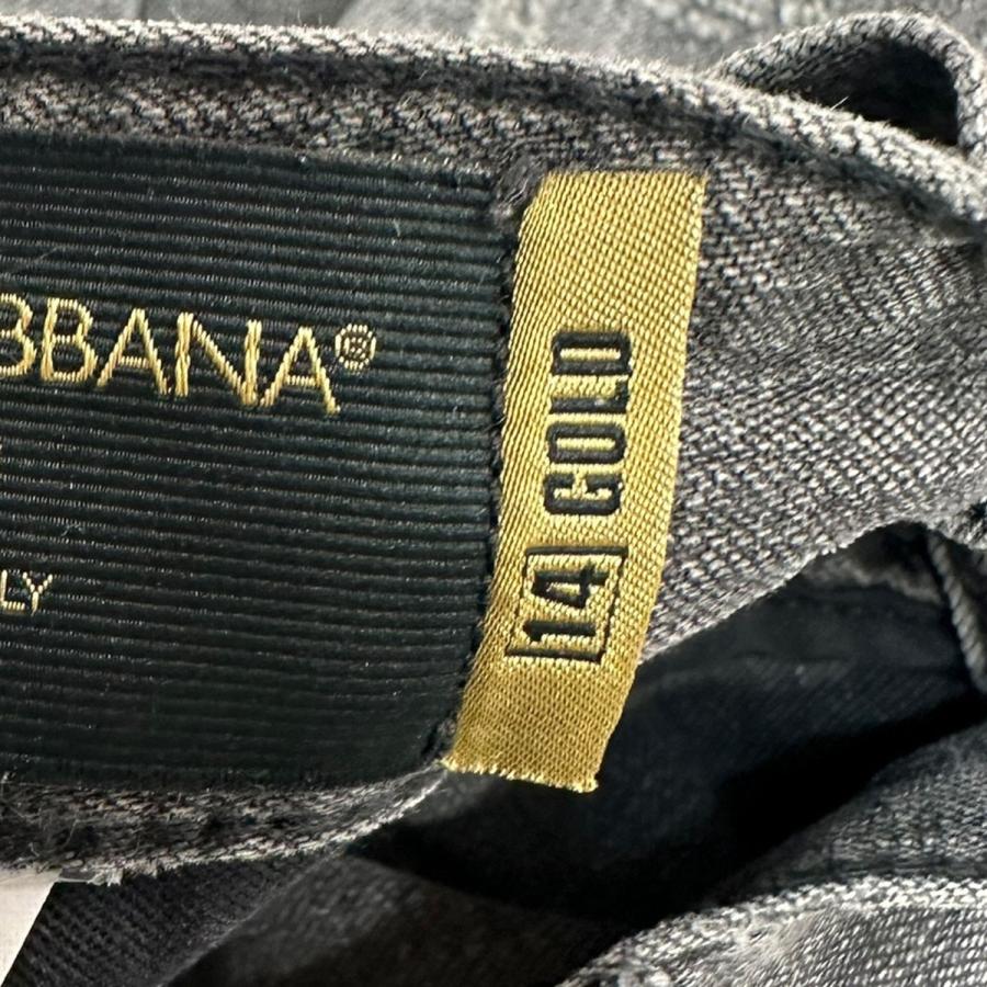 【送料込み】ドルチェ&ガッバーナ14ゴールド・ブラックデニムパンツ。 DOLCE&GABBANA（ドルチェ & ガッバーナ） ドルチェアンドガッバーナ