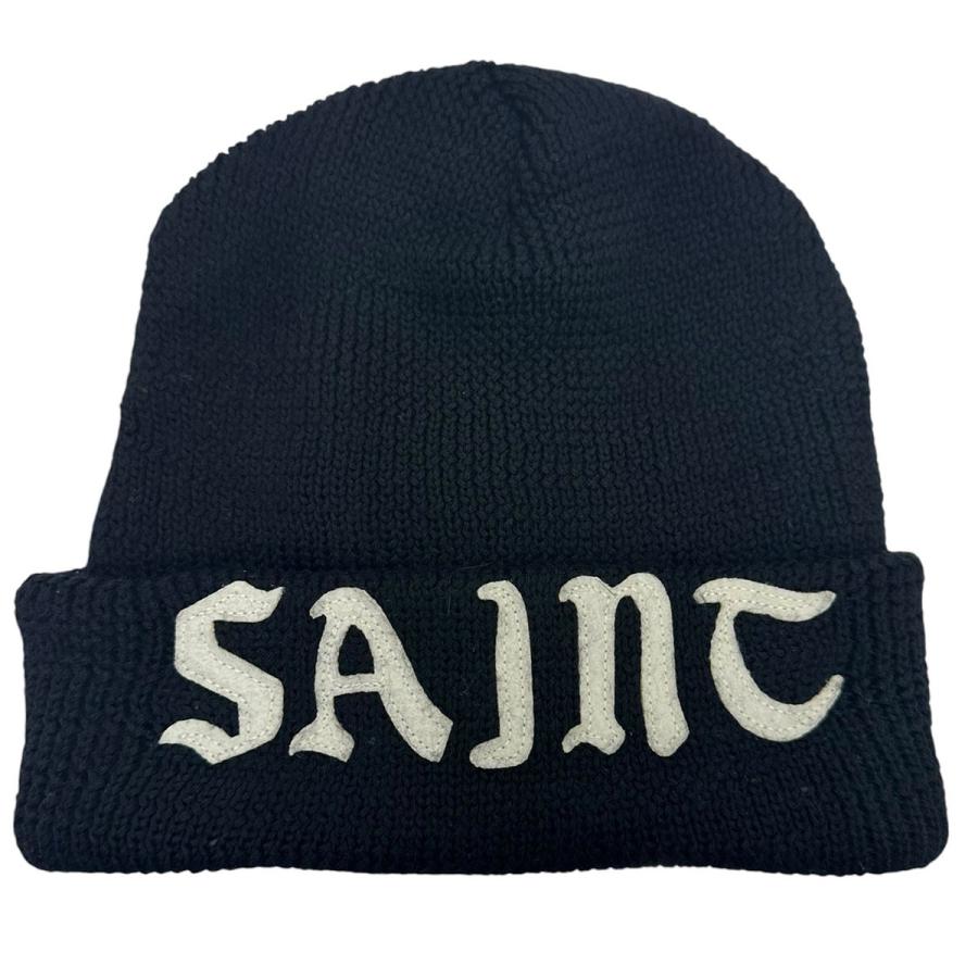 セントマイケル SAINT MICHAEL KNIT CAP ロゴ刺繍ビーニー ニット