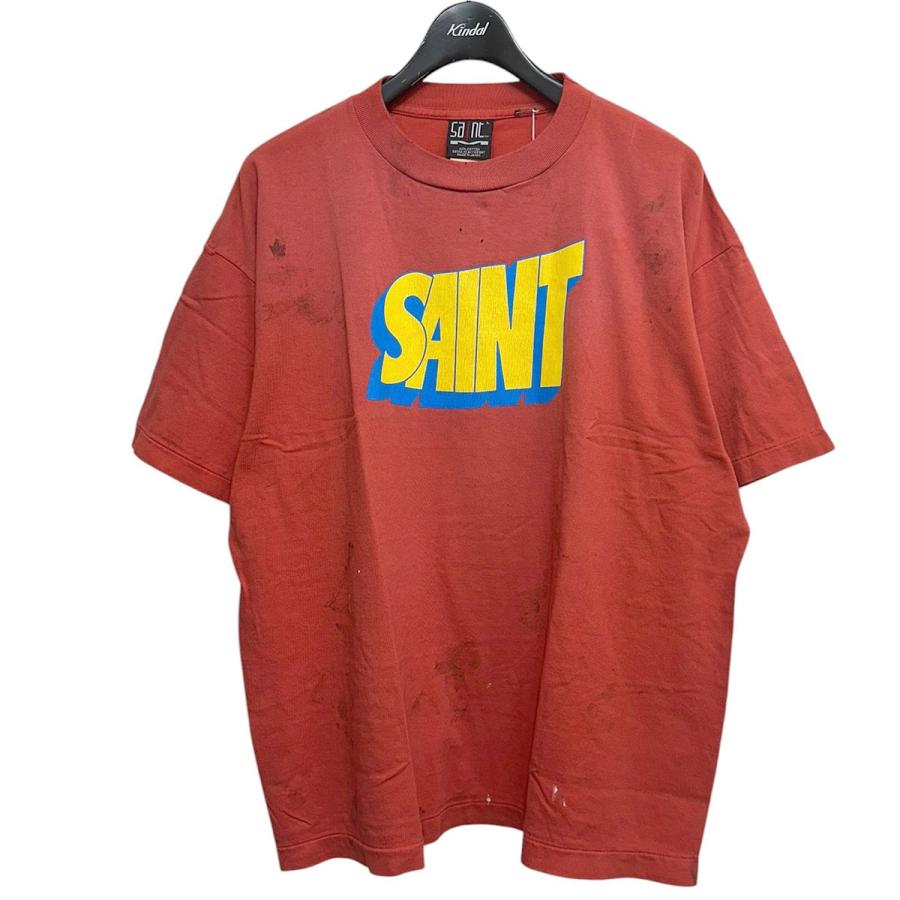 SAINT MICHAEL 25AW NAS SS Tシャツ　L セントマイケル SAINT MICHAEL 25AW SS TEE／SAINT エイジング加工ロゴ