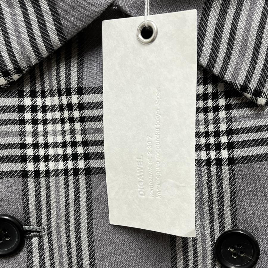 値下げ】DIGAWEL 20AW Raglan Sleeves Coat チェックコート グレー 